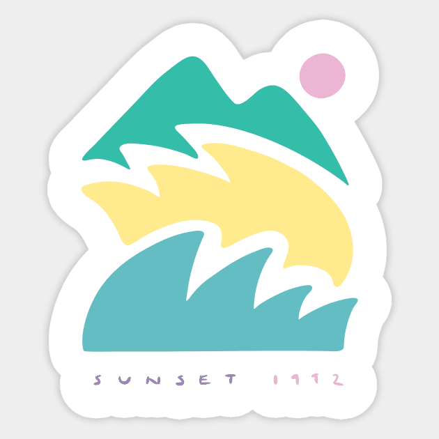 Sunset 1992 Sticker by Vanphirst